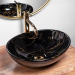 Накладной умывальник Rea Sofia Black Marble